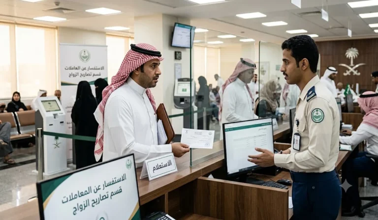 استفسار عن معاملة تصريح زواج