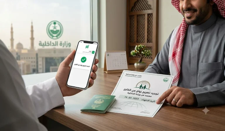 تجديد تصريح الزواج من الخارج