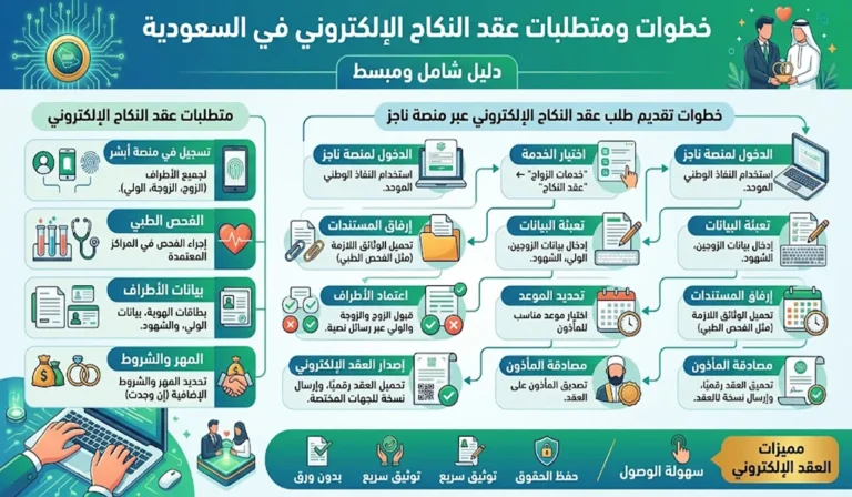 تقديم عقد النكاح الكتروني
